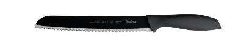 CUCHILLO PARA CORTAR PAN LÍNEA BASIC 8" INOX C/ANTIADHERENTE NEGRO