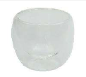 SET DE 2 VASOS DOBLE PARED DE VIDRIO LISOS DE 150 ML