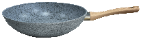 WOK DE ALUMINIO FORJADO 28 CM ANTIADHERENTE GRANITO STONE