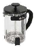 CAFETERA DE VIDRIO Y AC. INOX. C/EMBOLO TIPO PRENSA FRANCESA 800 ML NEGRA