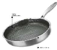 SARTEN DE ACERO INOXIDABLE CON ANTIADHERENTE 26CM SIN TAPA