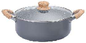 CACEROLA DE ALUMINIO C/ANTIADHERENTE GRANITO DE 24CM