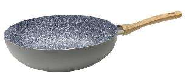 WOK DE ALUMINIO C/ANTIADHERENTE GRANITO DE 28CM