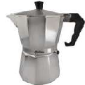 CAFETERA ALUMINIO PULIDO TIPO ITALIANA 12 POCILLOS