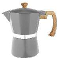 CAFETERA ALUMINIO ESMALTADO GRIS TIPO ITALIANA 6 POCILLOS