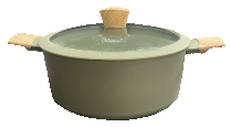 CACEROLA DE ALUMINIO C/ANTIADHERENTE OLIVE DE 26CM