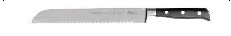 CUCHILLO PARA CORTAR PAN LÍNEA PROFESSIONAL 8" INOX. MANGO CON REMACHES NEGRO