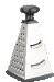 RALLADOR PIRAMIDE AC. INOX BASE ANTIDESLIZANTE 4 CARAS (altura 23.5cm)