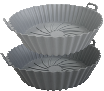 MOLDE CONTENEDOR DE SILICONA PARA AIR FRYER REDONDO 22CM (NUEVO)
