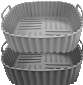 MOLDE CONTENEDOR DE SILICONA PARA AIR FRYER CUADRADO 20CM (NUEVO)
