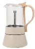 CAFETERA ITALIANA 6 POCILLOS ACERO Y VIDRIO HARMONY