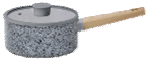 CACEROLA DE ALUMINIO FORJADO 20 CM ANTIADHERENTE GRANITO Y TAPA DE CRISTAL