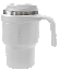 VASO DE CAFÉ ACERO INOXIDABLE 600 ML CREMA (NUEVO)