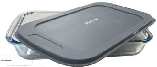 FUENTE RECTANGULAR DE VIDRIO CON TAPA 345X206X52